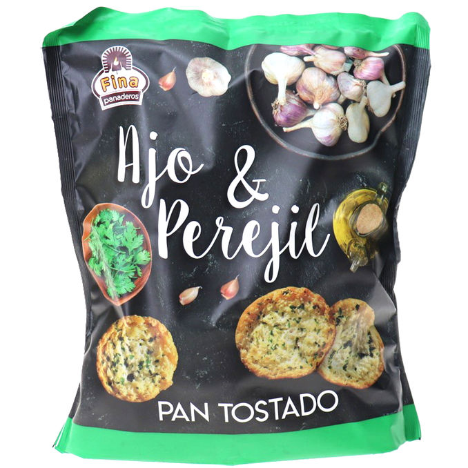 Fina Panaderos Geröstetes Brot mit Knoblauch und Petersilie