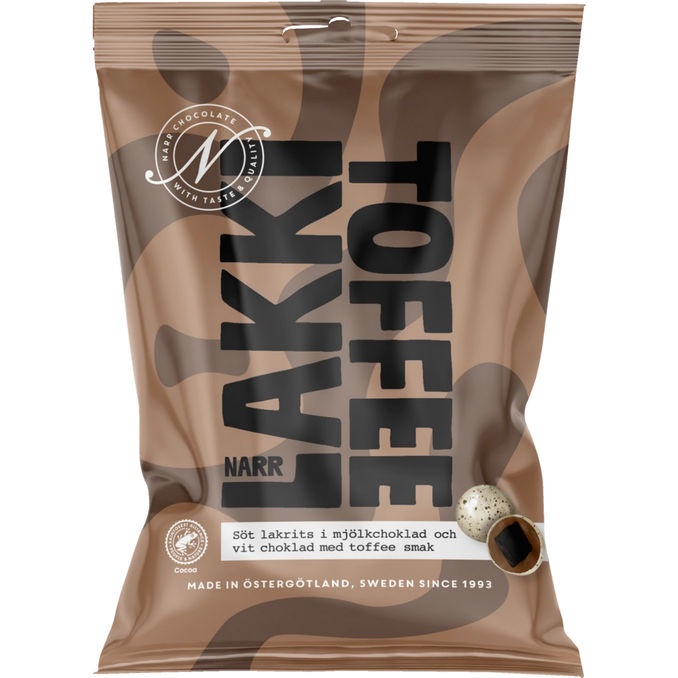 Narr Chocolate Lakrids m. Dobbelt Chokolade & Karamel 100 g