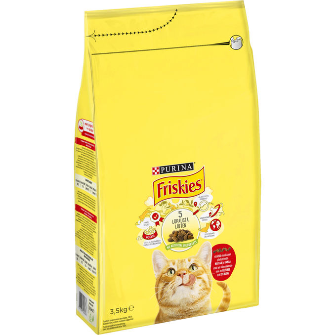 Friskies Tørfoder til. Katte Oksekød & Kylling 3,5 kg