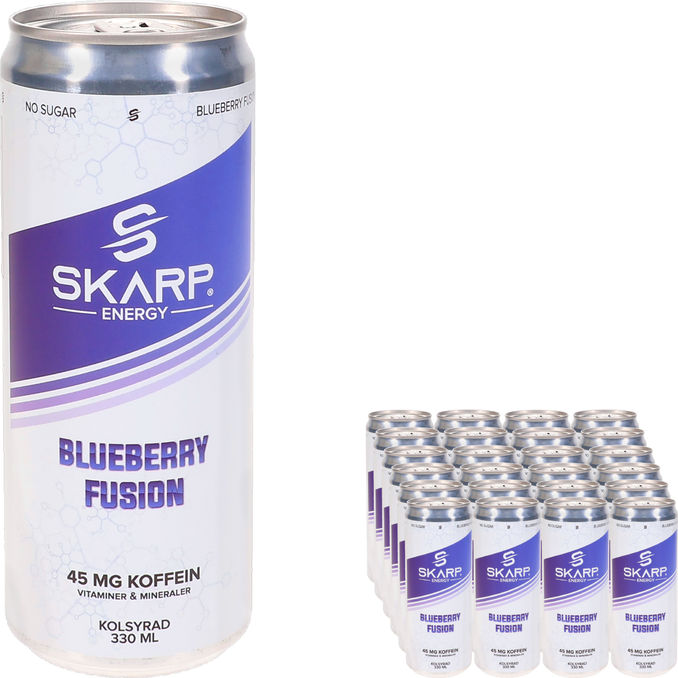 Skarp Energy Energidryck Blueberry Fusion 24-pack