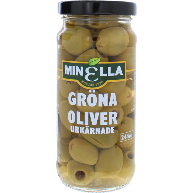 MinElla Minella Grønne Stenfri Oliven 220 g