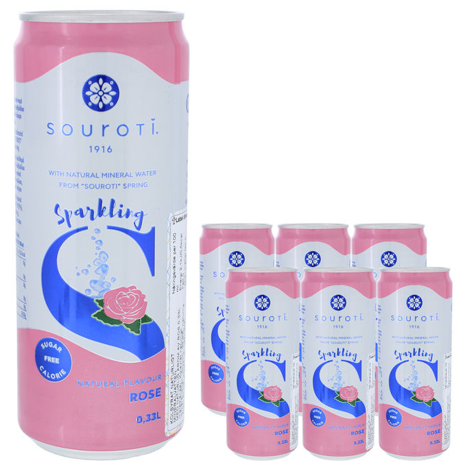 Souroti Mineralvatten Rose 6-pack