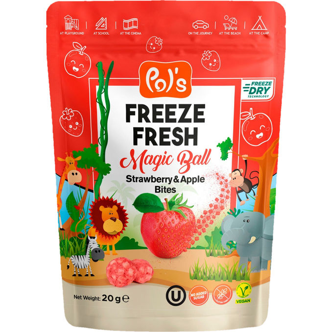 Pol's Freeze Fresh Erdbeere & Apfel Fruit Bites