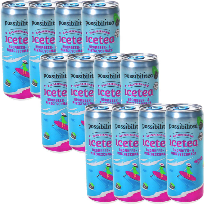 possibilitea BIO Eistee Brombeere, 12er Pack (EINWEG) zzgl. Pfand