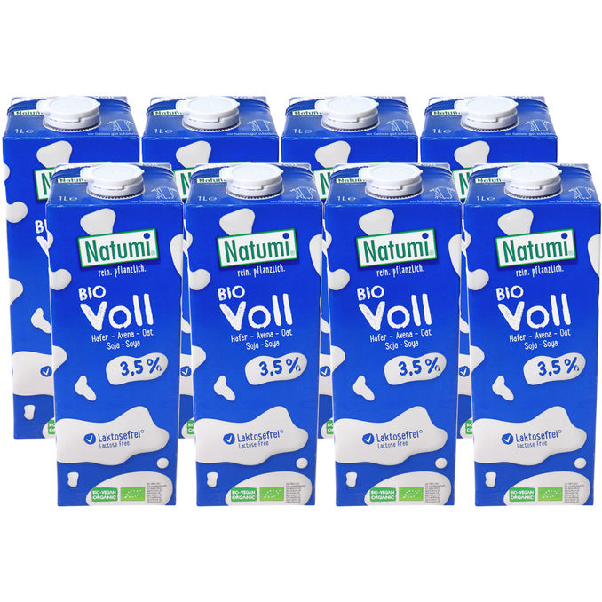Natumi BIO Voll Hafer & Soja, 8er Pack