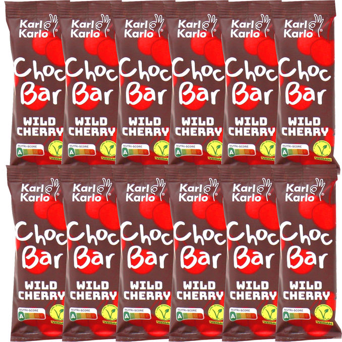 BIO Karl Karlo Choc Bar Wild Cherry, 12er Pack