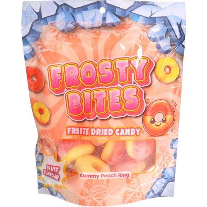 Frosty Bites Frysetørret Slik Peach Rings