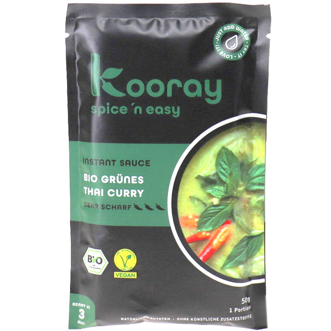 Kooray BIO Instant Sauce grünes Thai Curry - scharf