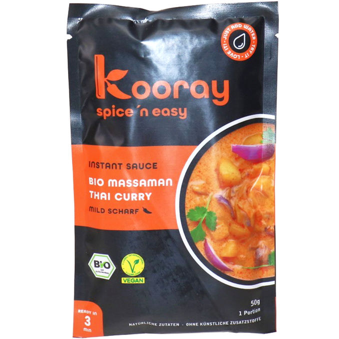 Kooray BIO Instant Sauce Massaman Thai Curry - mild scharf