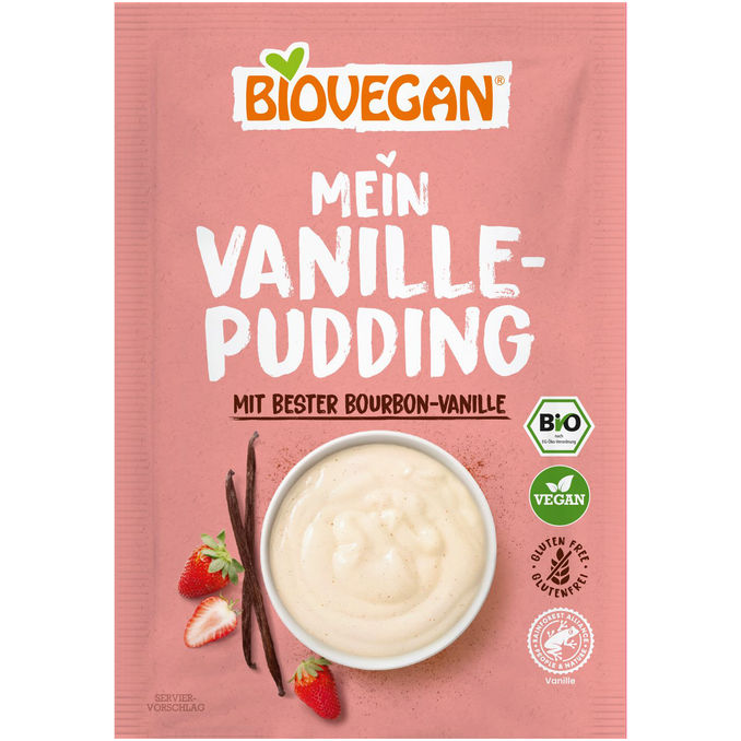 Biovegan BIO Vanille-Pudding mit echter Bourbon Vanille