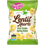 Green Star Lentil Hearts Sour Cream and Spring Onion 100 g