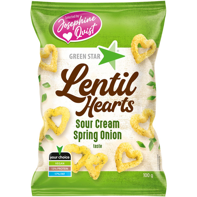 Green Star Linsesnacks Sour Cream & Spring Onion