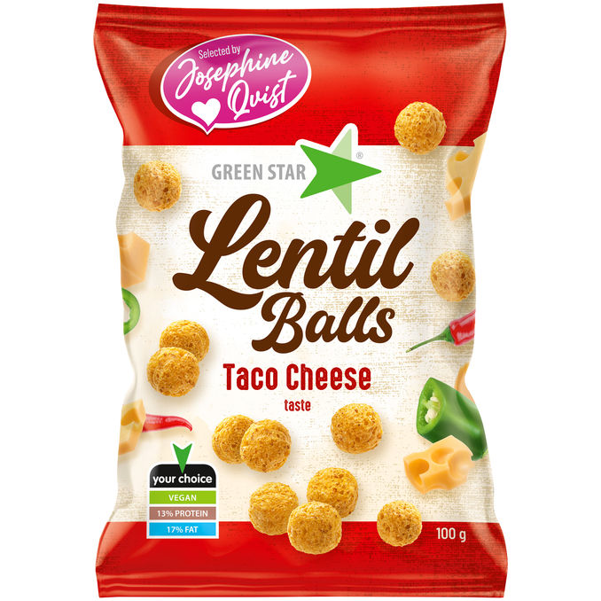 Green Star Linsesnacks Taco Cheese