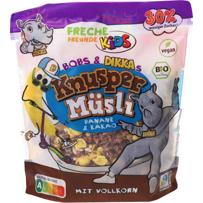 Freche Freunde Kids BIO Knusper Müsli Banane & Kakao