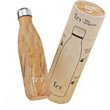 IZY Bottles Trinkflasche Holzoptik