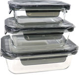 PIE LOCK Lunchboxen Glas, 3er Set