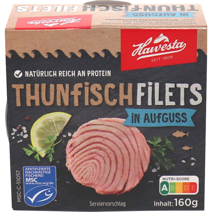 Hawesta Thunfischfilets Natur in Aufguss
