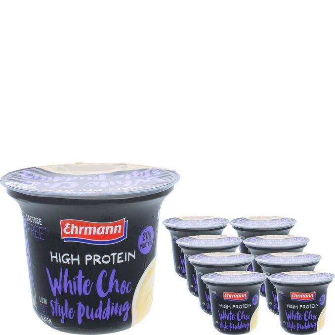 Ehrmann Proteinbudding Hvid Chokoladesmag 8-pak