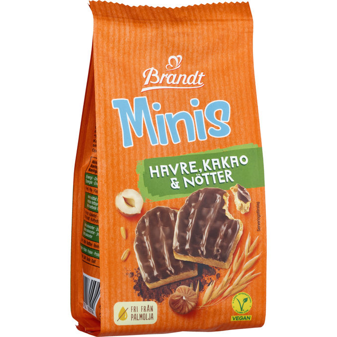 Brandt Veganske Havrekiks m. Kakao & Nødder