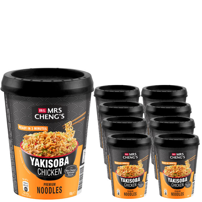Mrs Chengs Pikanuudelit Yakisoba Kana 8-pack