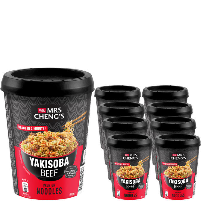 Mrs Chengs Yakisoba Beef Kopnudler 8-pak