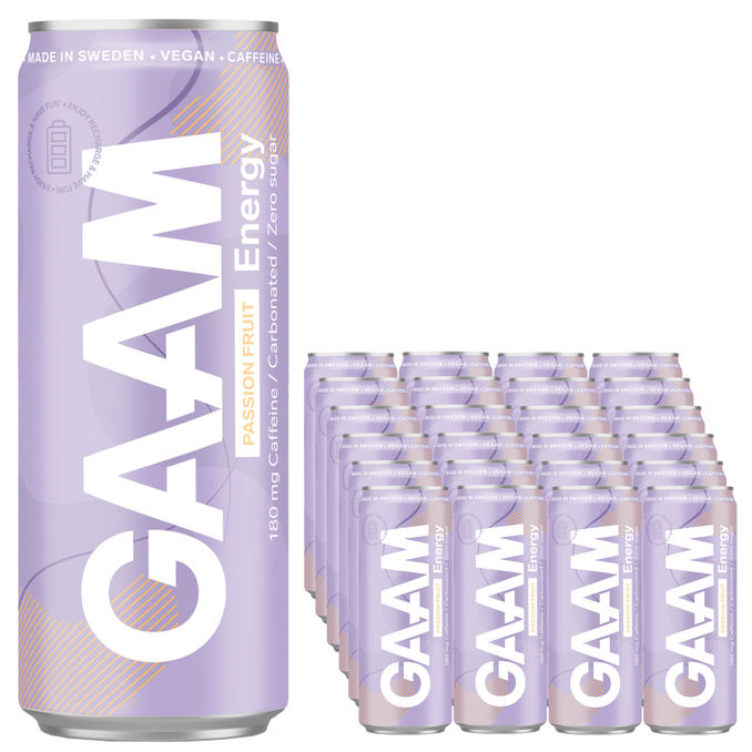 GAAM Energidryck Passionfruit 24-pack