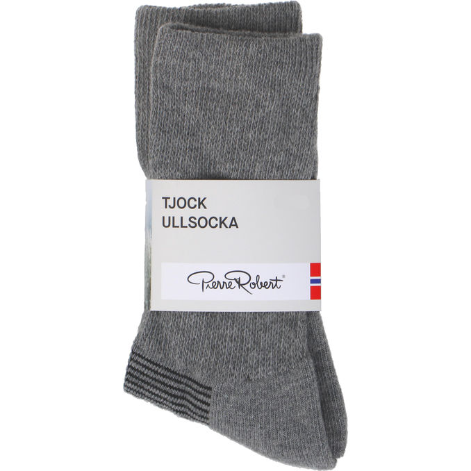 Pierre Robert Tjock Ullsocka Ljusgrå Stl. 37-40