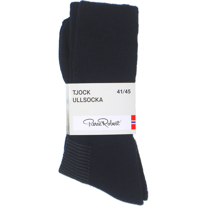 Pierre Robert Tykke Uldstrømper Navy 41/45 1 par