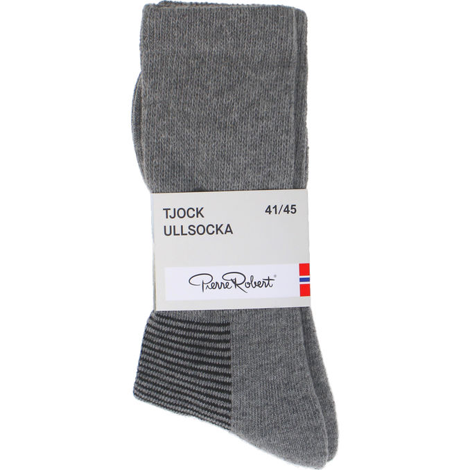 Pierre Robert Tjock Ullsocka Ljusgrå Stl. 41-45