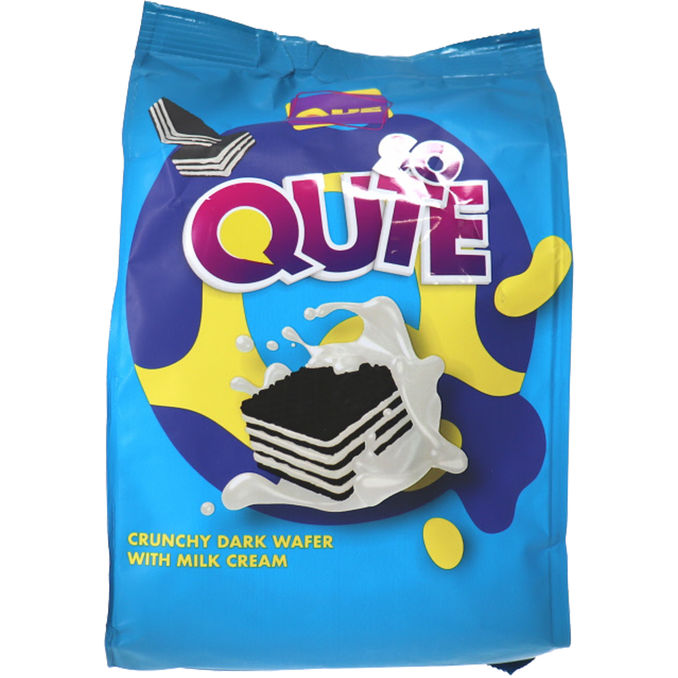 Que Dunkle Waffelbites mit Milchcreme