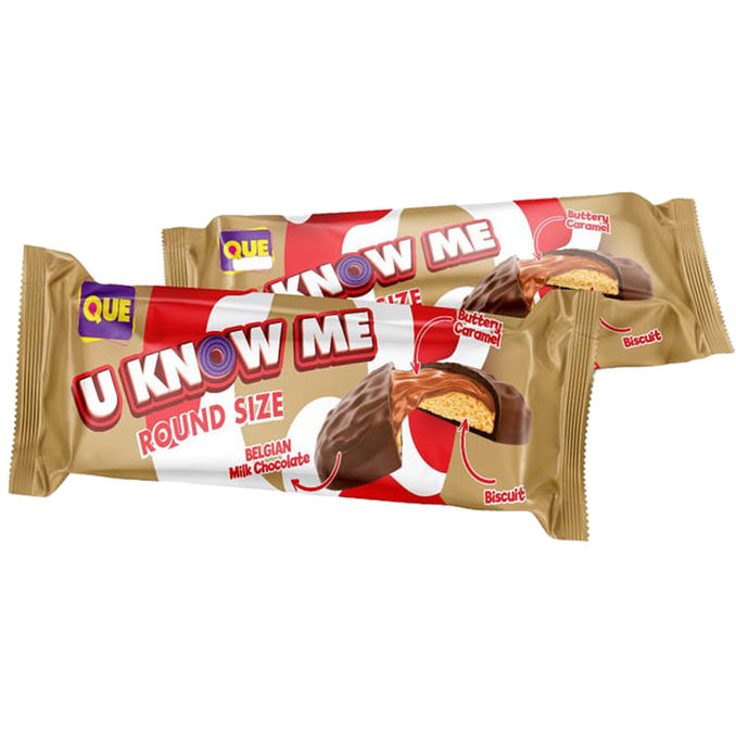 Que Karamellkekse mit Milchschokolade