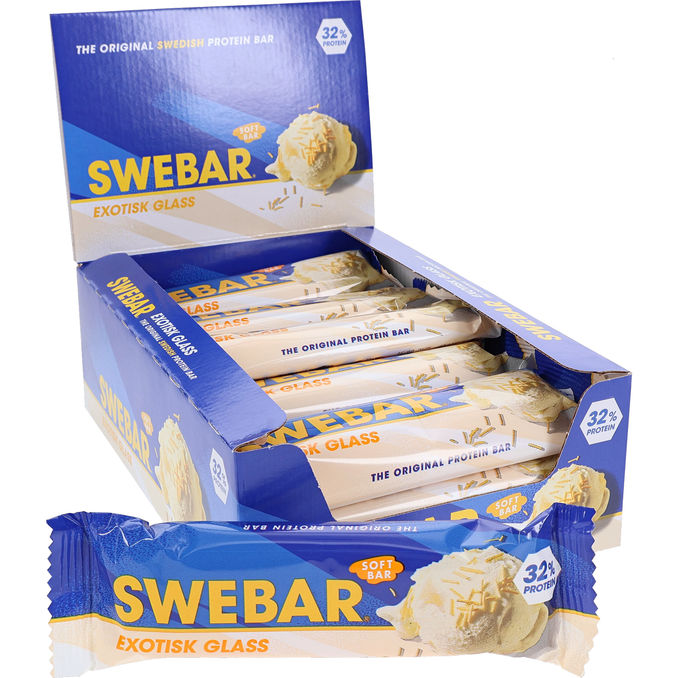 Swebar Proteinbar Exotisk Glass 15-pack
