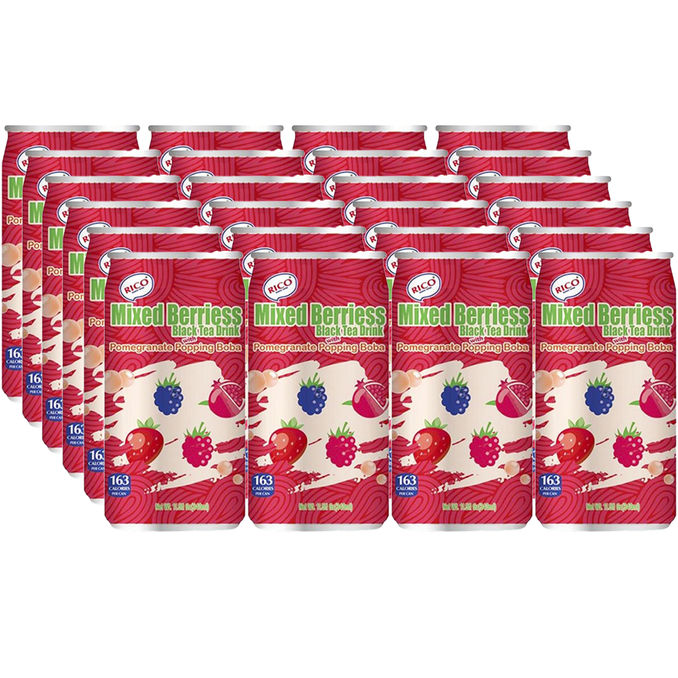 Rico Schwartee-Drink Beeren & Boba, 24er Pack (EINWEG) zzgl. Pfand