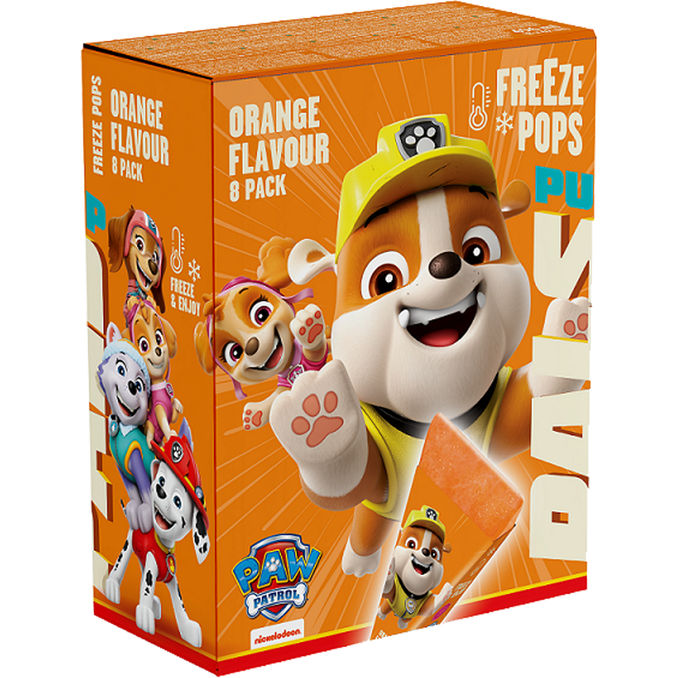 Wassereis Orange Paw Patrol, 8er Pack