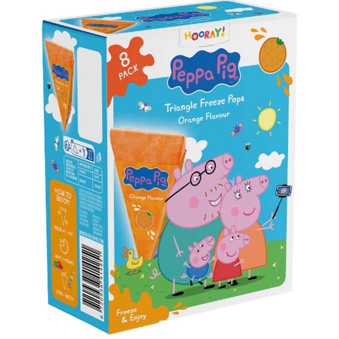 Peppa Pig Wassereis-Lutscher Orange, 8er Pack