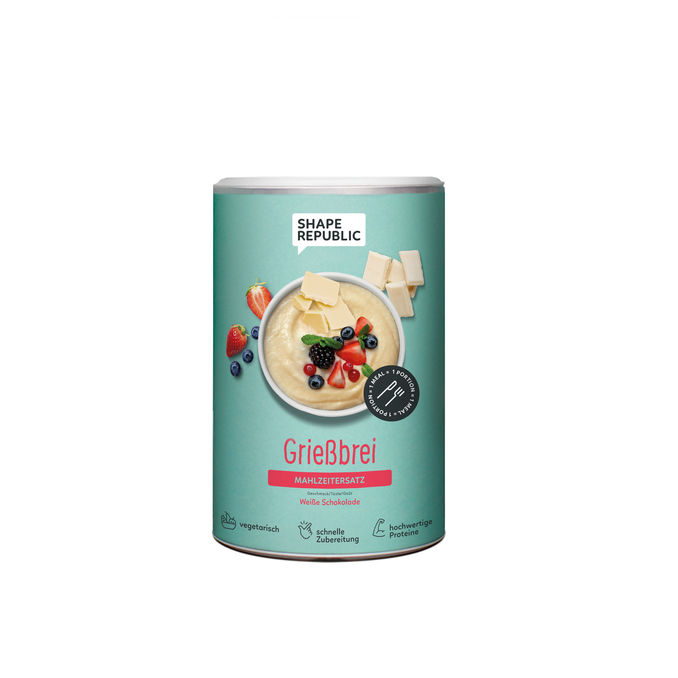 Shape Republic Mahlzeitersatz Grießbrei Weiße Schokolade