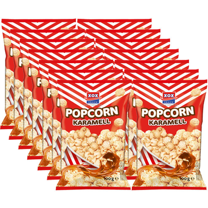 XOX Popcorn Karamell, 14er Pack