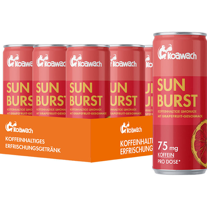 Koawach Koffeinhaltige Limonade Grapefruit, 12er Pack (EINWEG) zzgl. Pfand
