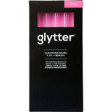 Glytter Glastrinkhalme, 4 Stück + Bürste