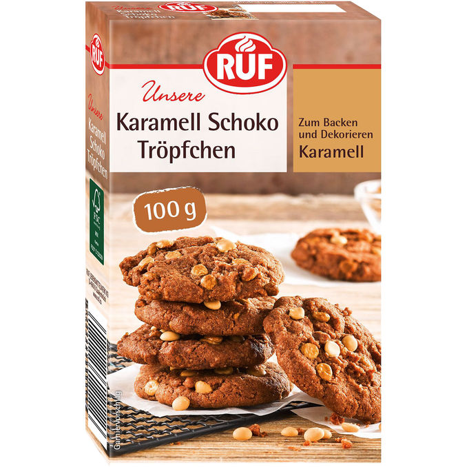 Ruf Karamell Schokotropfen Backmischung