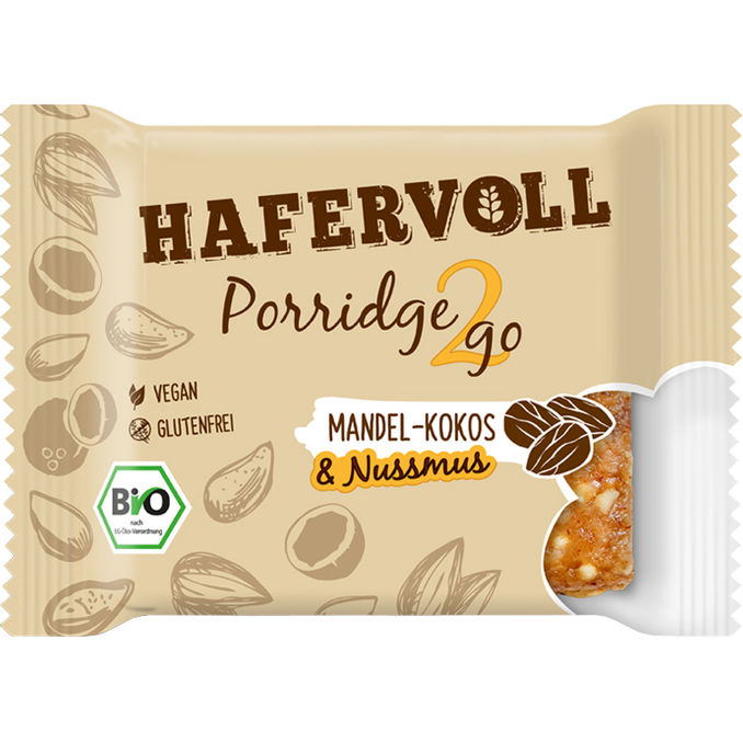 HAFERVOLL BIO Müsliriegel Mandel und Kokos