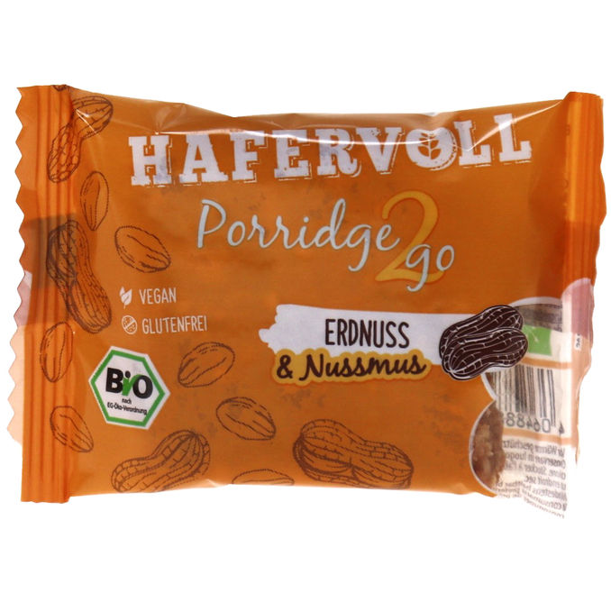 HAFERVOLL BIO Haferriegel Erdnuss & Nussmus