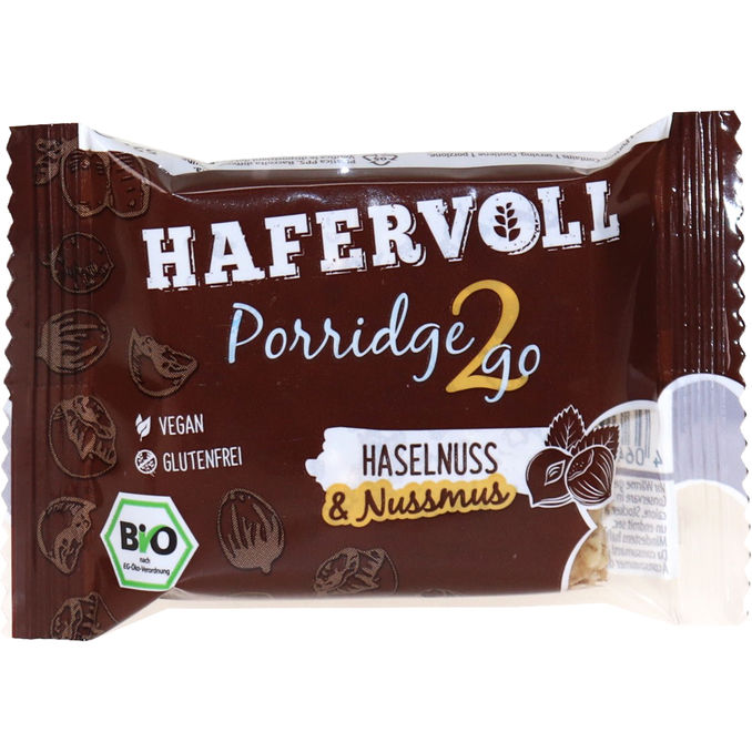 HAFERVOLL BIO Haferriegel Nussmus & Erdnuss