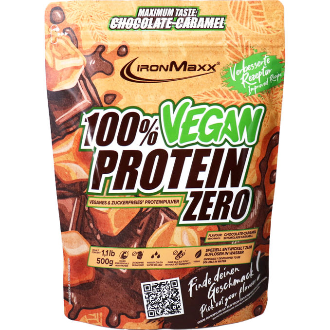 IronMaxx 100% Vegan Protein Zero Schoko-Karamell