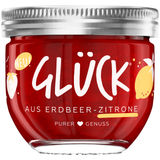 Mindestens haltbar bis: 30.04.2026 Glück Fruchtaufstrich Erdbeer-Zitrone