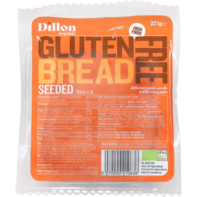 Dillon organic Ketobröd Havre & Frö