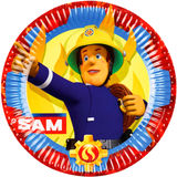 Javoli Sam der Feuerwehrmann Pappteller 8 Stück 23 cm