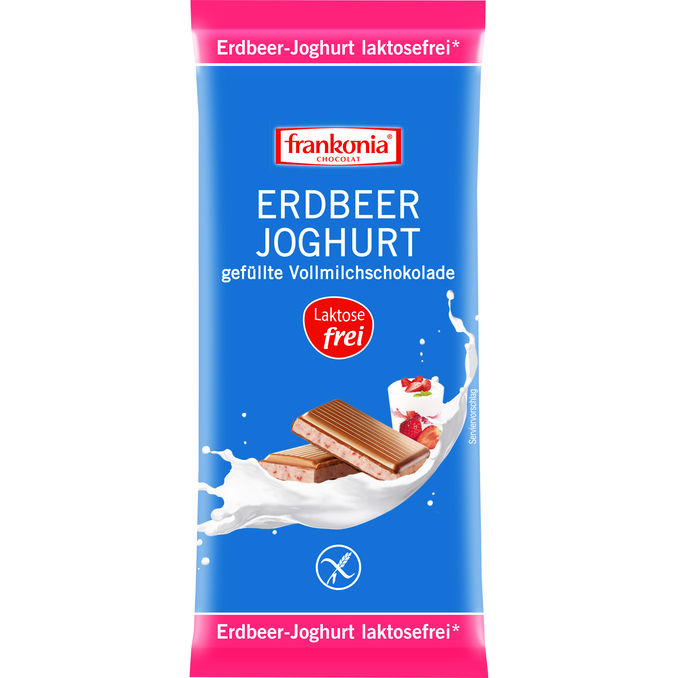 Frankonia Erdbeer-Joghurt Tafel Vollmilchschokolade