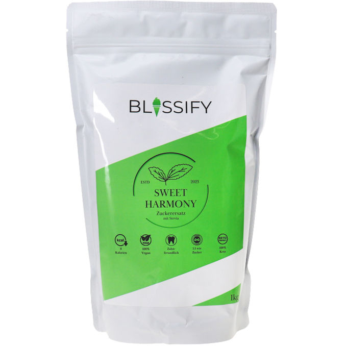 Blissify Zuckerersatz mit Stevia, Maxi Pack