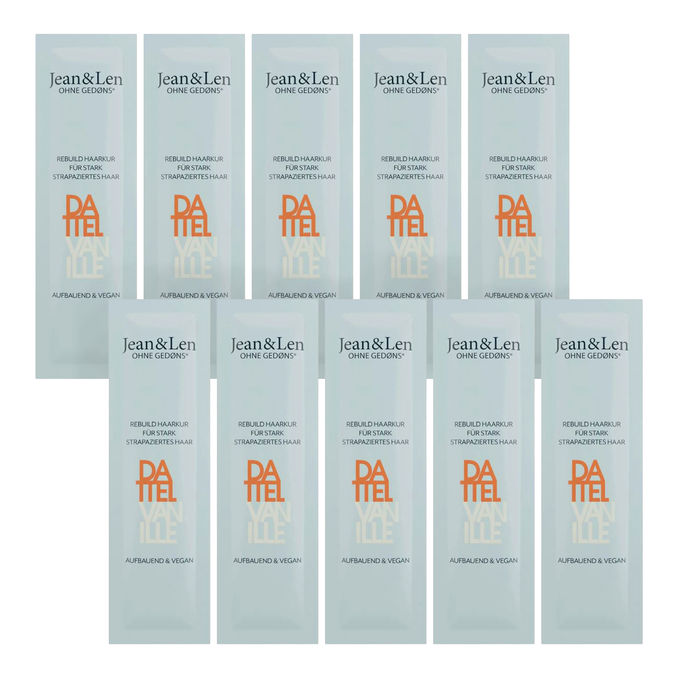 Jean & Len Aufbau-Haarkur Dattel & Vanille, 10er Pack